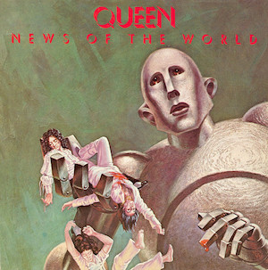 Plattencover der Queen LP Blue News Of The World.